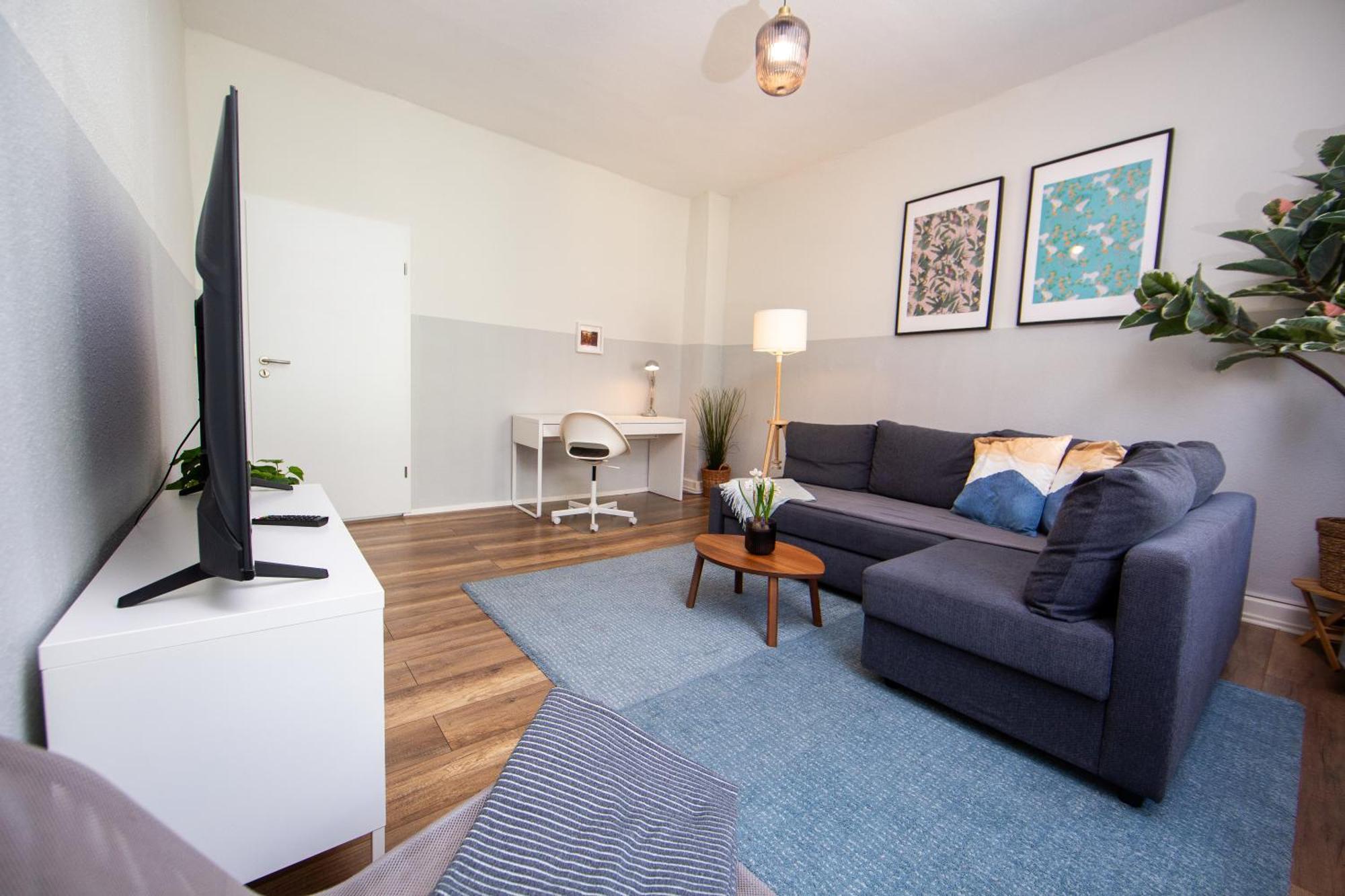 Grossraum-Apartments Mit 2Sz, Wz, Kueche, Smart-Tv, Parken, Etc แอร์ฟวร์ท ห้อง รูปภาพ